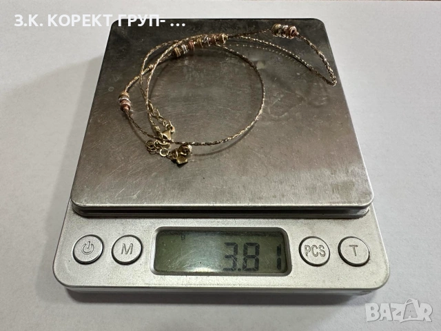 Златно дамско колие 14K – 3,81гр, 48см, снимка 2 - Колиета, медальони, синджири - 55123236