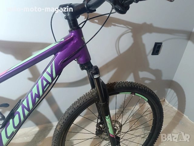 Дамски алуминиев велосипед Conway ML 427 (Размер М / 27.5") – Хидравлики Shimano, снимка 7 - Велосипеди - 54663587
