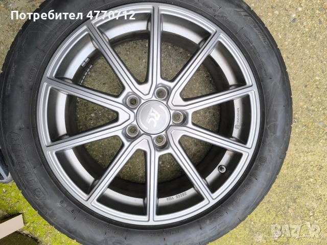 Летни гуми с джанти 225/50/R17 с dot 1325, 5x112, 66,6мм, снимка 3 - Гуми и джанти - 53978956