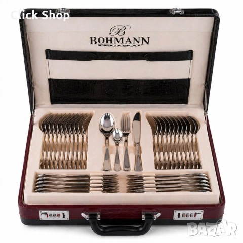 Прибори за хранене 72ч. Bohmann BH 5946 MR, куфар, неръждаема стомана, снимка 4 - Прибори за хранене, готвене и сервиране - 54923245