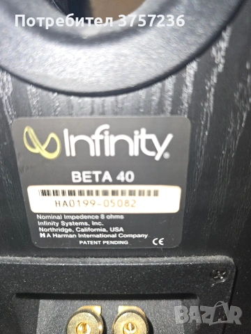 Тонколони Infinity Beta 40, снимка 11 - Тонколони - 54187505