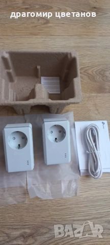 Интернет адаптер Powerline TP-Link , комплект 2 устройства, интернет без кабел, снимка 3 - Мрежови адаптери - 54835465