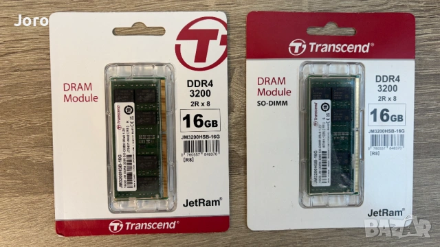 *Нови* Памети за лаптопи Transcend 16GB DDR4 3200MHz, снимка 2 - Части за лаптопи - 54128229