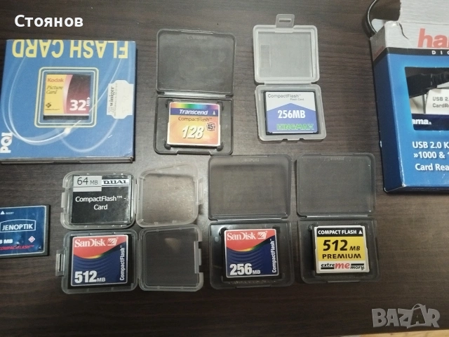 Compact Flash карти памет за камери. 