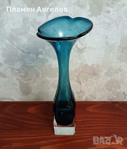 Стъклена ваза Aseda - Швеция 60те - 70те години. , снимка 3 - Други стоки за дома - 54348906