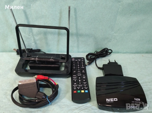 Приемник декодер и антена за ефирна цифрова телевизия NEO DVBT 2100+ DVB-Tuner тунер