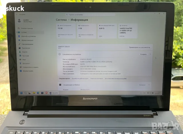 Lenovo G50-80 (i7-5500U, 8GB RAM, 128 SSD, Radeon HD 8500M), снимка 3 - Лаптопи за дома - 55598787