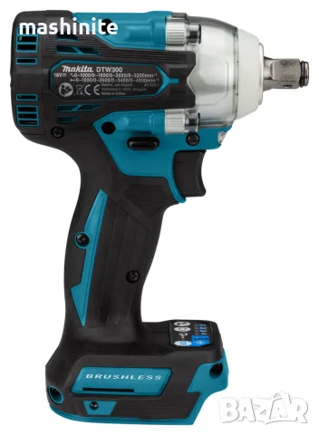 Акумулаторен ударен гайковерт Makita безчетков DTW300Z 18V , 330 Nm , 1/2`` , снимка 3 - Винтоверти - 55421660