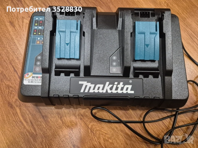 Комплект Макита 2бр. оригинални батерии 5Ah Makita BL1850B и оригинално бързо двойно зарядно DC18RD , снимка 3 - Други инструменти - 54358647