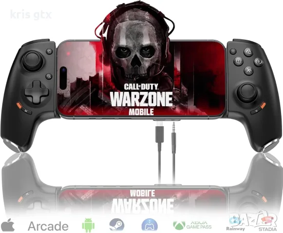 arVin Mobile Gaming Controller за Android и iPhone USB-C безжичен телефонен контролер с Hall Effect 