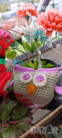 Ръчна изработка . Плетени Бухалчета . Сувенири , снимка 2 - Декорация за дома - 54289599