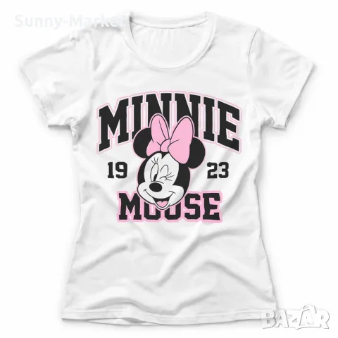 Дамска тениска Minnie Mouse дамски тениски бели с къс ръкав от памук