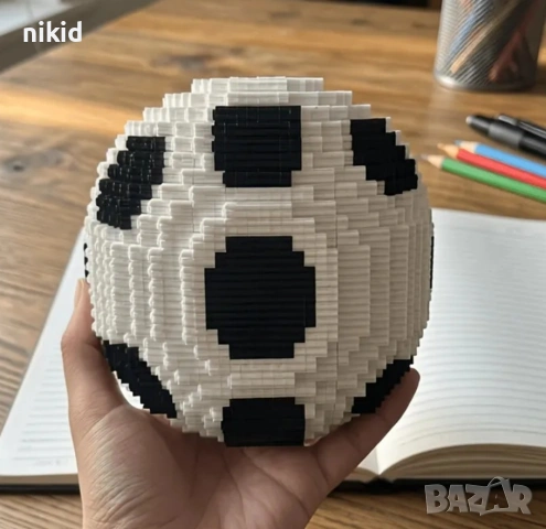 3d Футболна топка 1082 бр малки части частици конструктор строител тип лего фигурка играчка, снимка 5 - Конструктори - 54949235