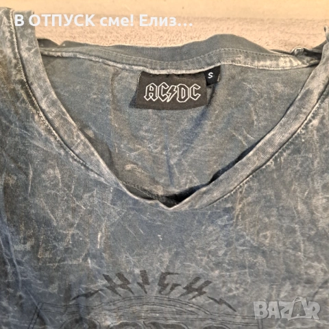 Тениска ACDC high voltage дамката винтидж ACID WASH оригинал, снимка 3 - Тениски - 54790624