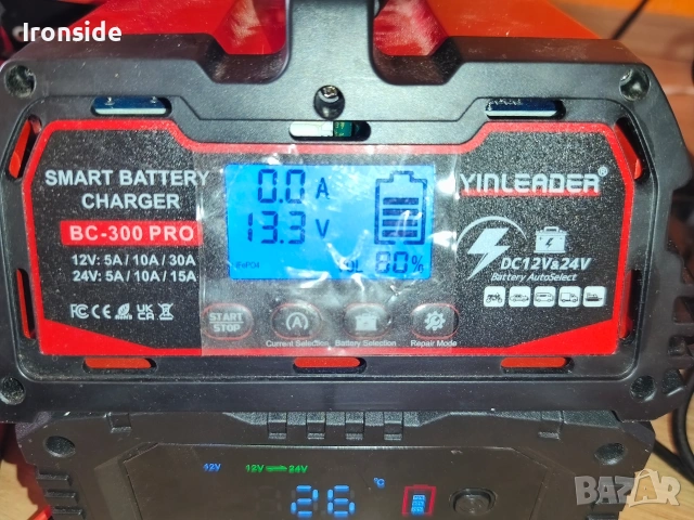 Зарядно за lifepo4 и всички видове акумулатори 12v24v, снимка 2 - Друга електроника - 55064354