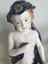 Meissen фигура 49см-2,4кг/еротика/Майсен порцеланова статуетка на момиче с цветя и бухал, снимка 6