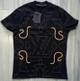 Черна \ Бяла Тениска Louis Vuitton [S - XXL], снимка 5