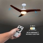 Вентилатор за таван 35W с лампа 15W 3перки 132cm, снимка 4