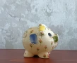 Винтидж керамична касичка"Прасенце" с флорални мотиви 70те-80те години. , снимка 1