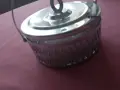 Ретро захарница никел с капак оригинално стъкло, снимка 2
