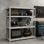 Метален гаражен стелаж HÖGLER 180x160x60 см – 4 рафта, до 1200 кг, поцинкована стомана, снимка 2