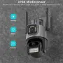 Двойна Smart WiFi безжична IP 6MPX камера 15108 + Подарък Карта памет HIKSEMI NEO 64GB 24369, снимка 4