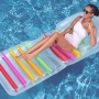 Надуваем матрак и фотьойл 2 в 1 – Цветни райета, до 160 кг, 201x89 см, за плаж и басейн, снимка 5