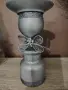 Луксозен комплект, аранжировка с сребърни клонки и сребърен свещник. , снимка 4