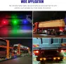 Комплект 10 LED габаритни светлини 12/24 V сини, водоустойчиви светлини за ремарке, бус, камион, снимка 3