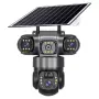 12MP HD Smart 4G Соларна Камера Три Обектива PTZ 3 Екранни PIR Камери за Разпознаване на Човек , снимка 1