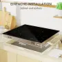 Стъклокерамичен плот за вграждане 7200W, 4 зони, 59 см, Hermitlux HVC4S01, снимка 2
