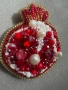 Уникална брошка Handmade - Нар с естествени перли , снимка 2