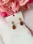 нежни дамски обеци в кафяво , снимка 2