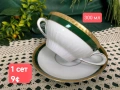 Scherzer Bavaria сетове с плътен зелен канти злато, снимка 1