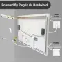 LUVODI Огледало за баня с LED осветление: 800x600 мм стенно огледало с Bluetooth, снимка 8