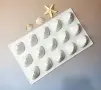 3D 15 Мидени черупки мида миди силиконов молд форма фондан шоколад гипс декор свещ мус плодов десерт, снимка 2