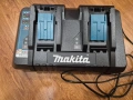 Комплект Макита 2бр. оригинални батерии 5Ah Makita BL1850B и оригинално бързо двойно зарядно DC18RD , снимка 3