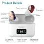 Слухови апарати усилватели TKING с LED дисплей и charging case, снимка 5