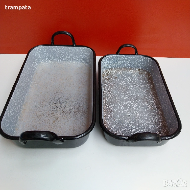 НАЙ ДОБРАТА ОФЕРТА Стари немски емайлирани тави SANAS , снимка 1