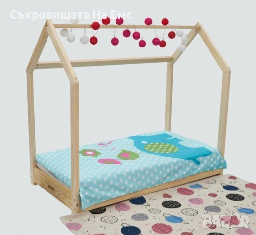 Монтесори Легло Тип Къща НОВО  ‼️ТОП Цена:70€ ‼️, снимка 3 - Бебешки легла и матраци - 54298104