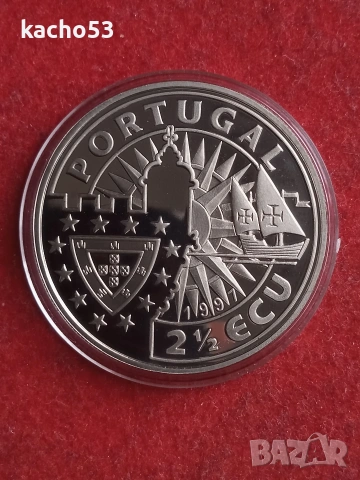 2 и 1/2 екюта 1997 г. Португалия., снимка 2 - Нумизматика и бонистика - 54147143