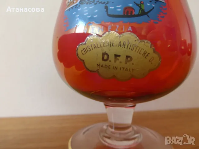 Кристални чаши за коняк 6 бр сервиз Венеция 1970 г, снимка 8 - Чаши - 55416575