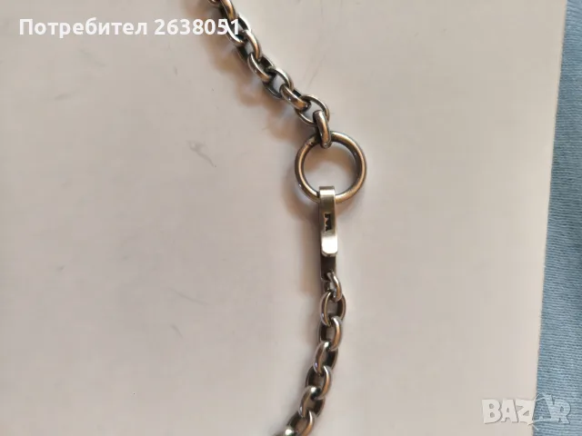 Сребърен синджир армани, снимка 4 - Колиета, медальони, синджири - 55446770
