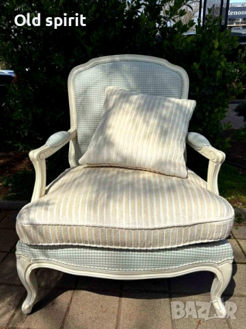 Елегантно и комфортно кресло в провансалски стил, снимка 4 - Антикварни и старинни предмети - 54195642