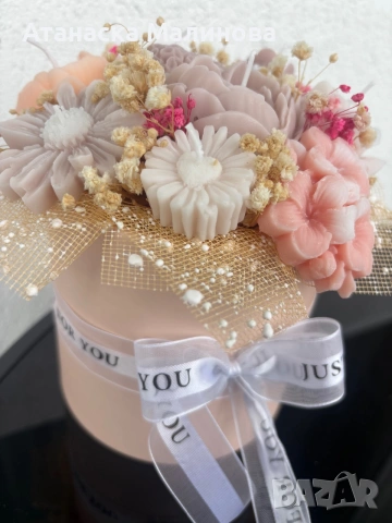 Букет от соеви свещи , снимка 9 - Подаръци за жени - 54990727