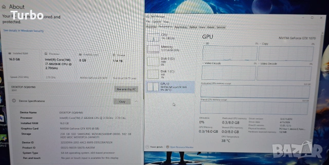 17.3' 75hz IPS Lenovo Y910 Intel Core i7-6820HK/NVIDIA GTX1070 8GB GDDR5/16GB/256GB SSD+TB, снимка 7 - Лаптопи за игри - 55228419