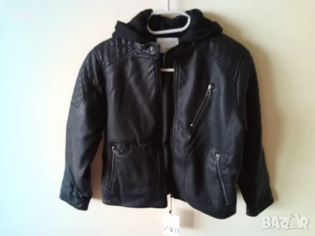 Детско кожено яке Zara, р-р 140, снимка 5 - Детски якета и елеци - 55354916