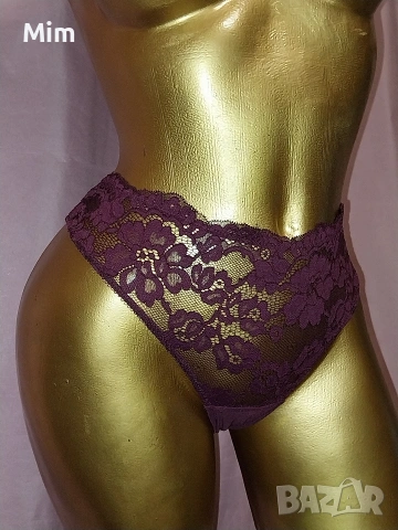  Резервирани M Дантелена полупрашка в цвят бордо , снимка 2 - Бельо - 54073763