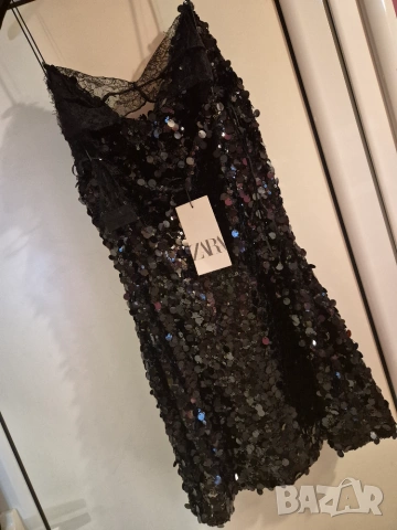 Рокля с пайети ZARA, снимка 3 - Рокли - 55161990