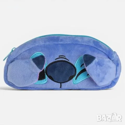 Плюшен несесер stitch син с 3d уши 20x5x9 см_1264465, снимка 3 - Други - 55703927